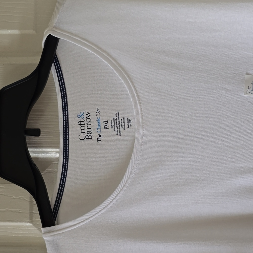 CROFT AND BARROW WOMEN'S PLUS SIZE PETITE WHITE LONG SLEEVES TEE-SHIRT SIZE PXXL